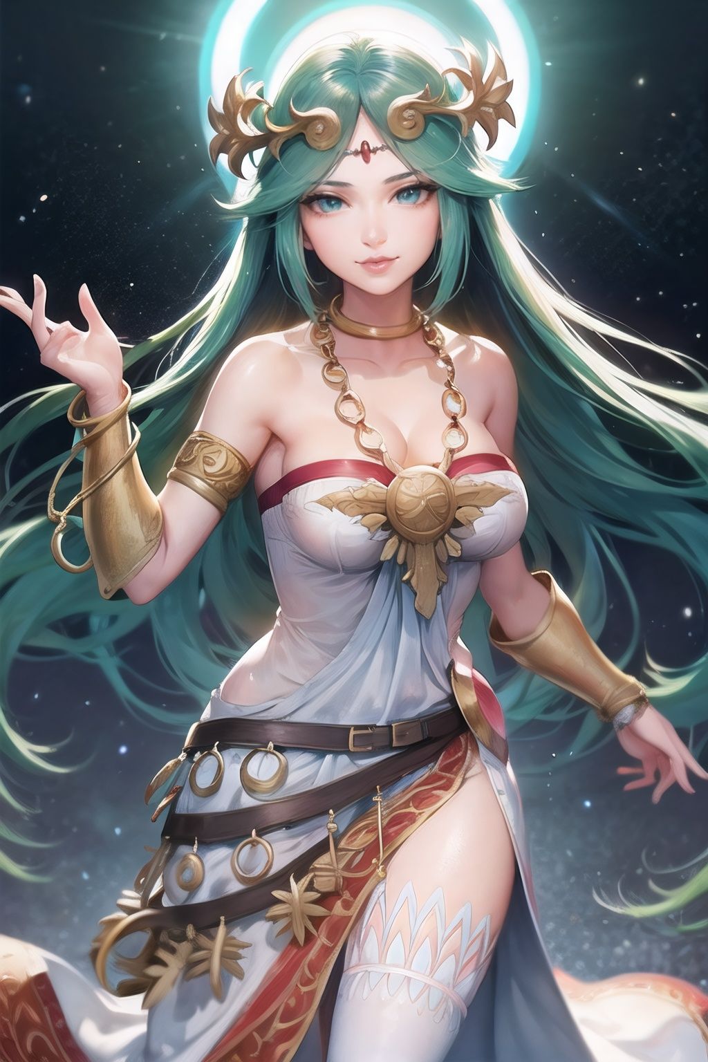 palutena_aiwaifu,  aiwaifu,  green hair on Tensor.Art