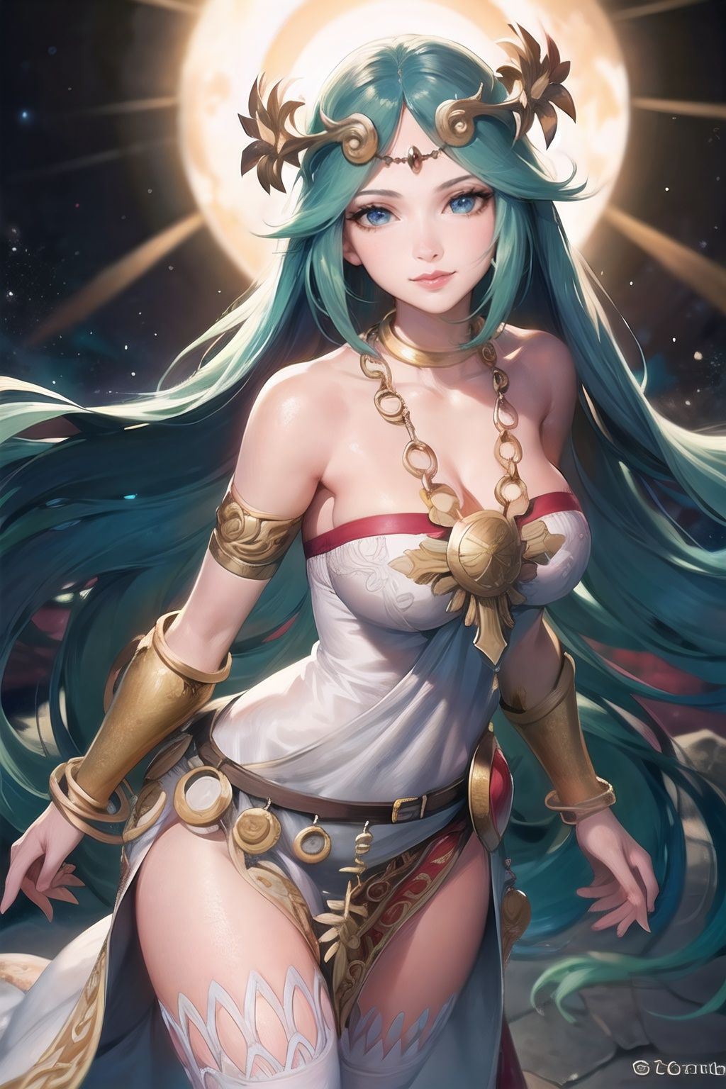palutena_aiwaifu,  aiwaifu,  green hair on Tensor.Art