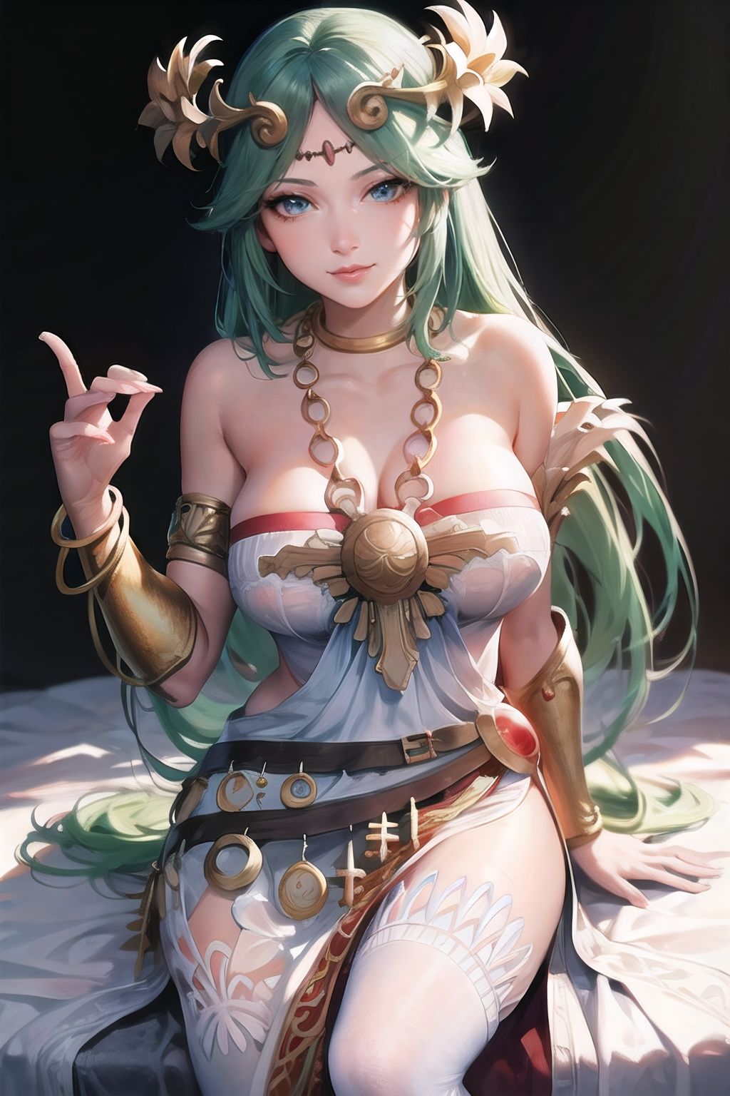 palutena_aiwaifu,  aiwaifu,  green hair on Tensor.Art