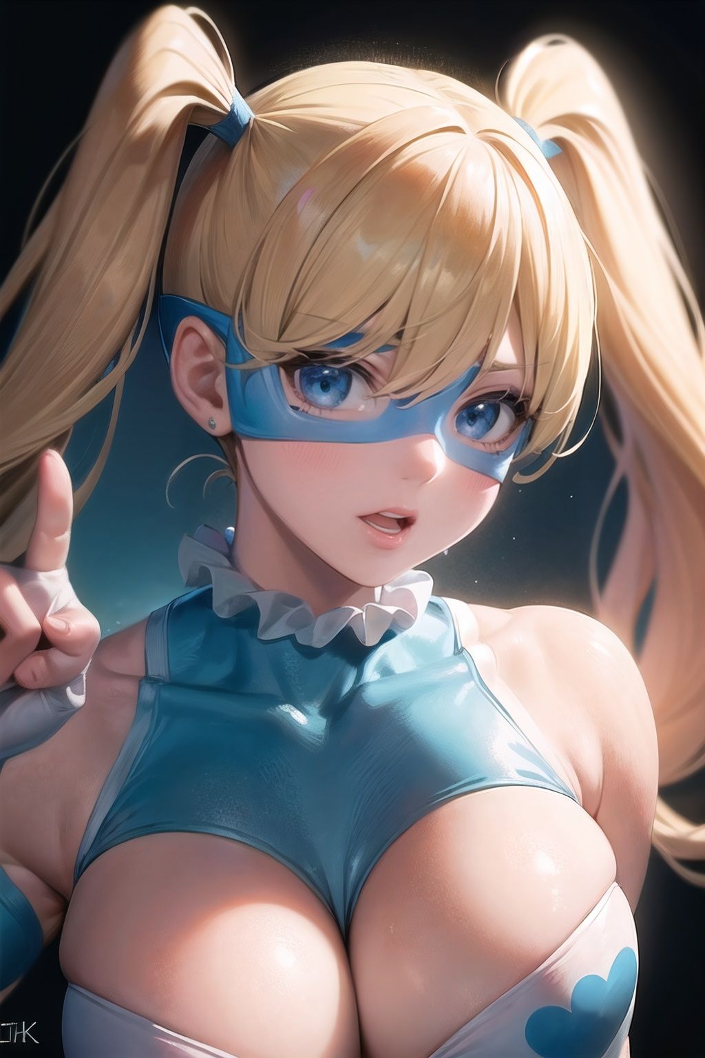 embarrassed,  rainbow_mika_aiwaifu,  blonde_hair on Tensor.Art