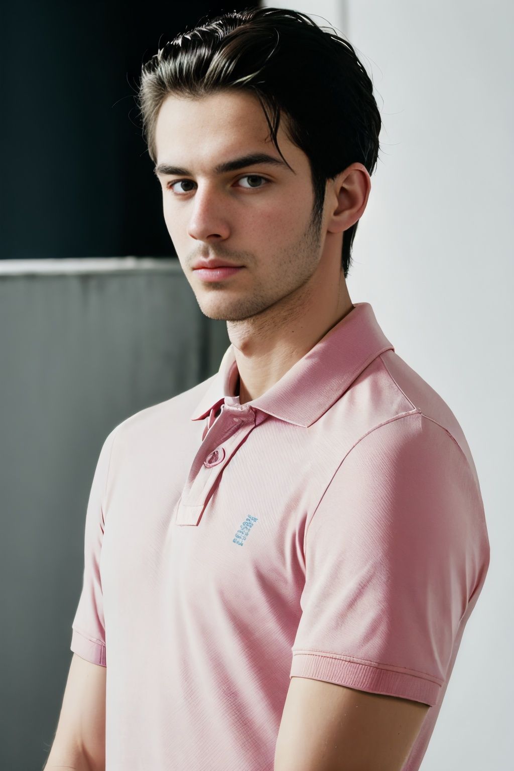 xyzsanshirt,  pink polo shirt,  jeans on Tensor.Art