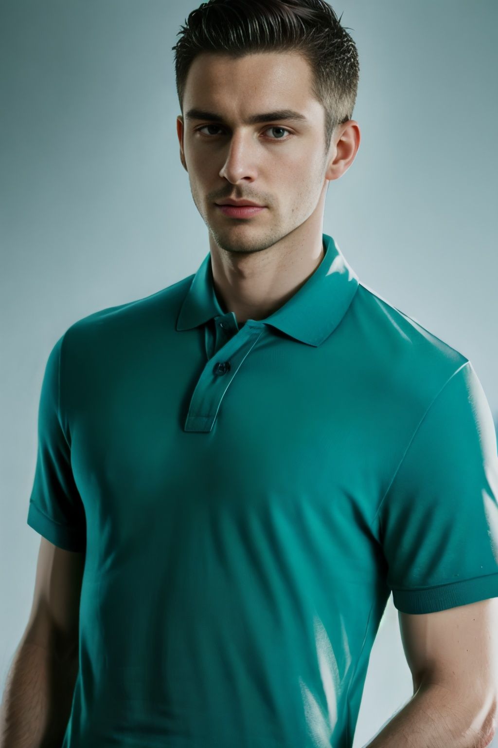 xyzsanshirt,  green polo shirt,  jeans on Tensor.Art