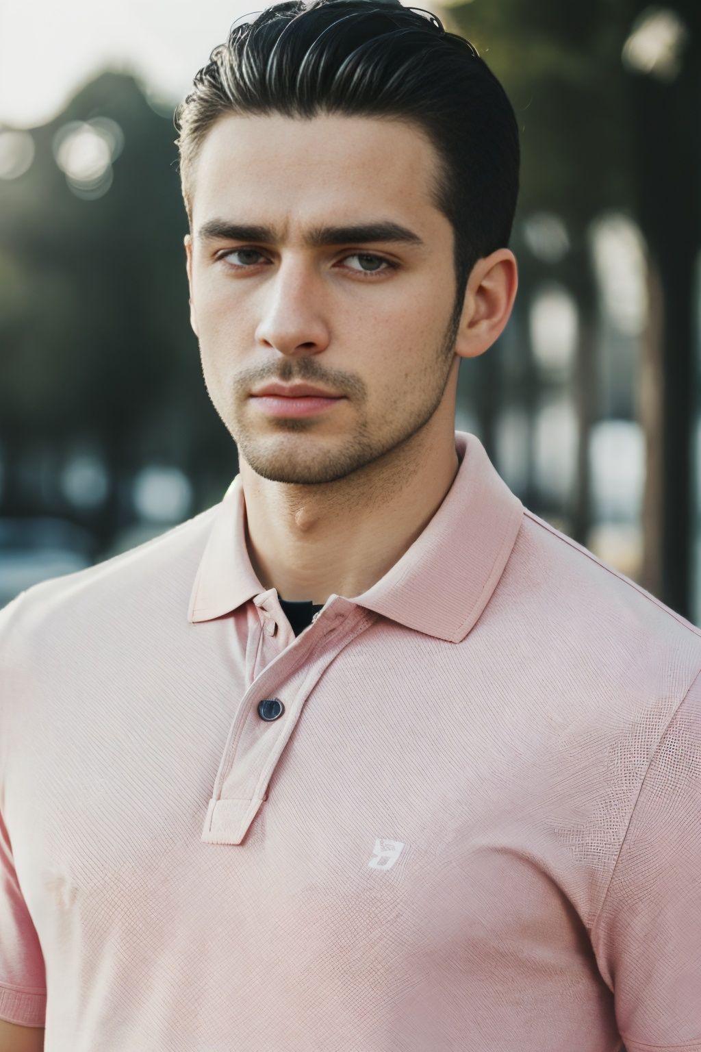 xyzsanshirt,  pink polo shirt,  jeans on Tensor.Art