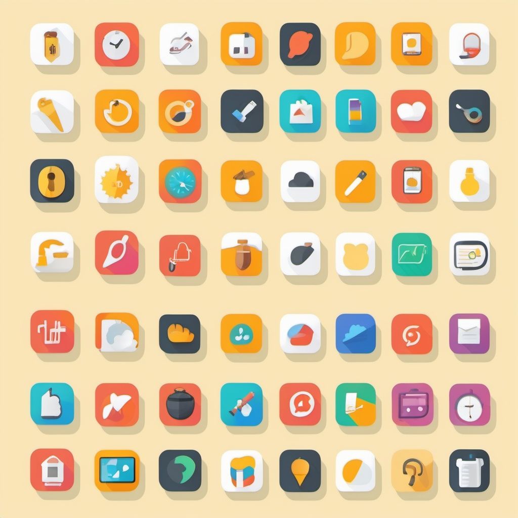 appicon style, "TA", flat icon