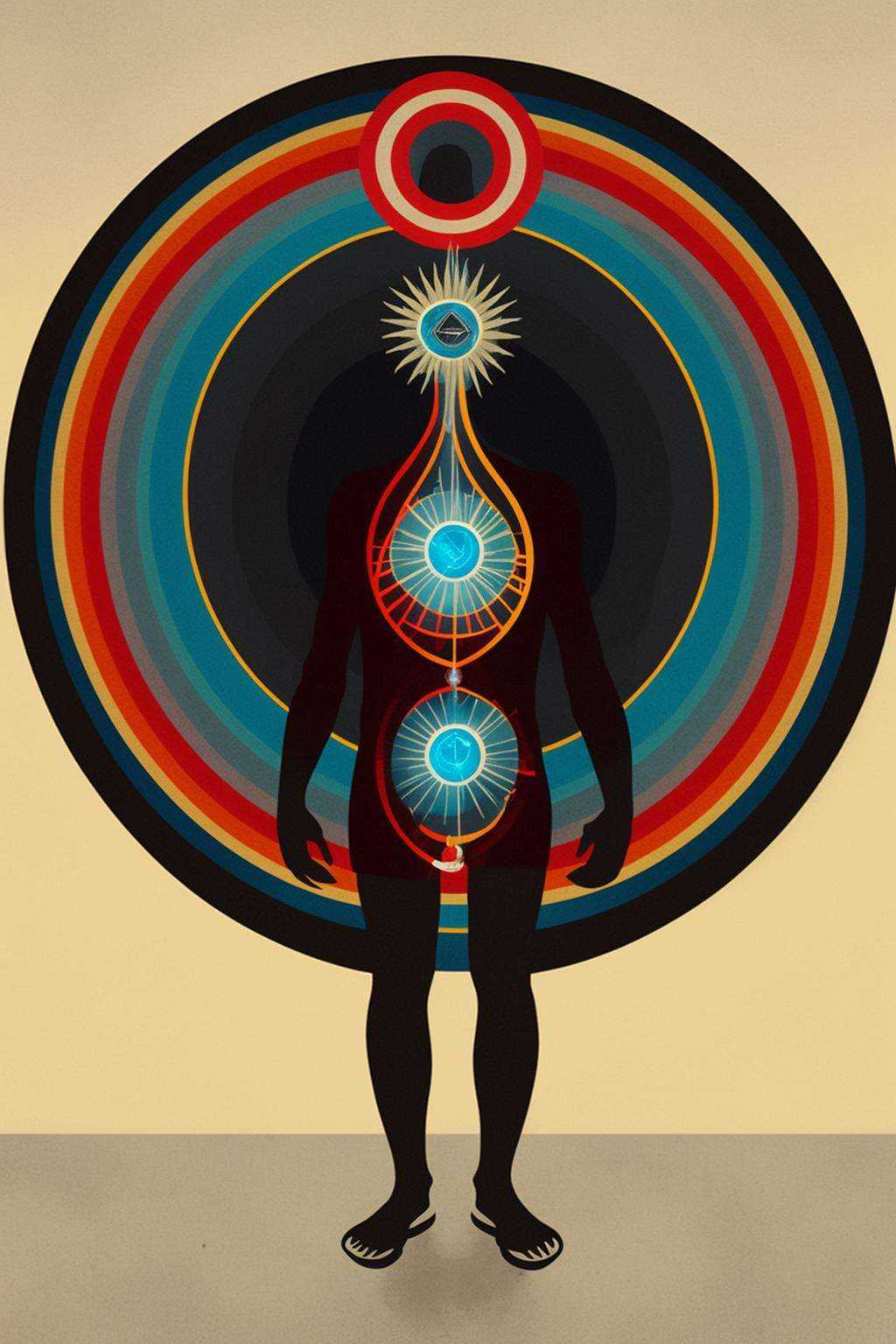 a man standing in front of a circle on Tensor.Art