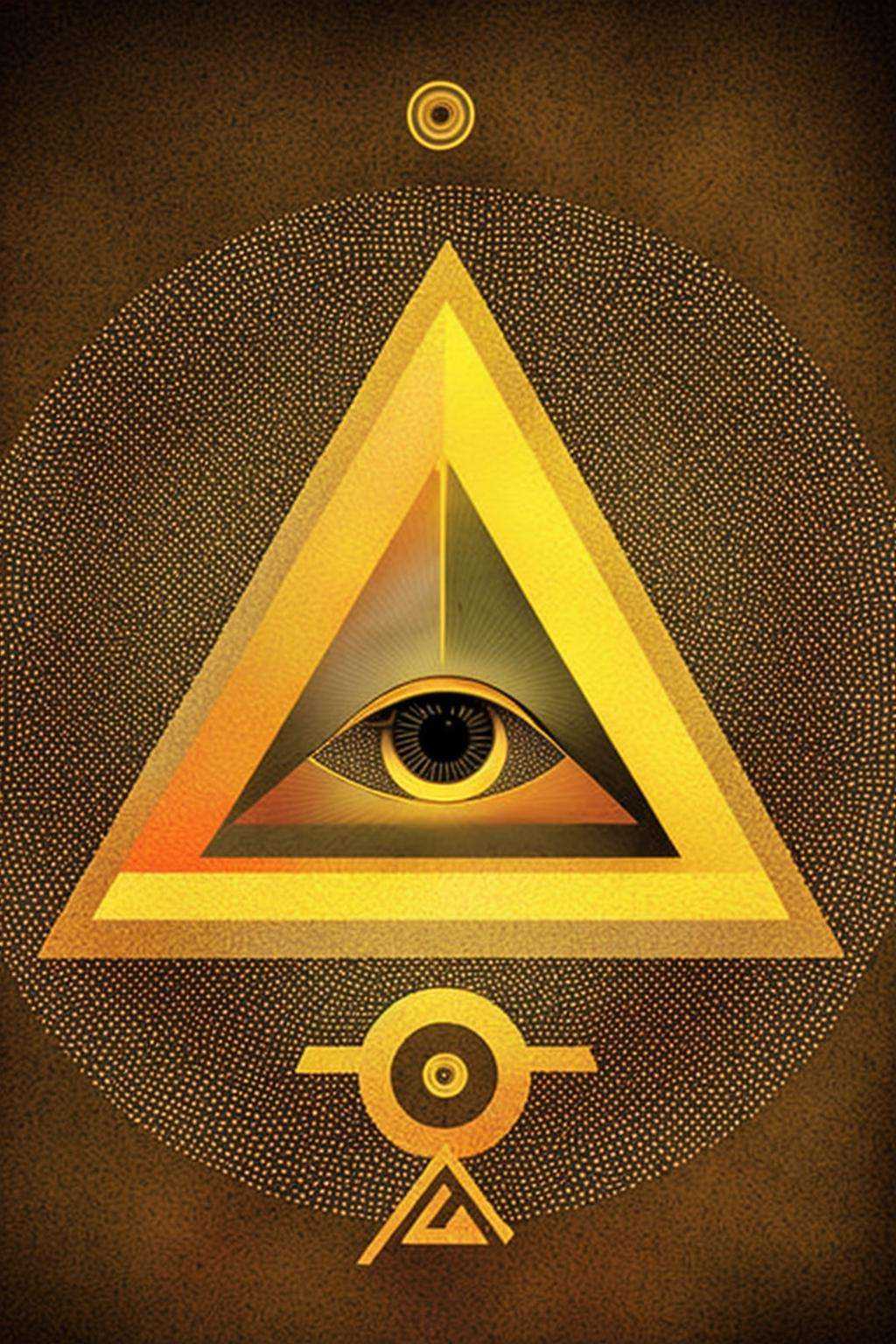 a triangle with a eye inside of it,  alchemy ,  esoteric art on Tensor.Art