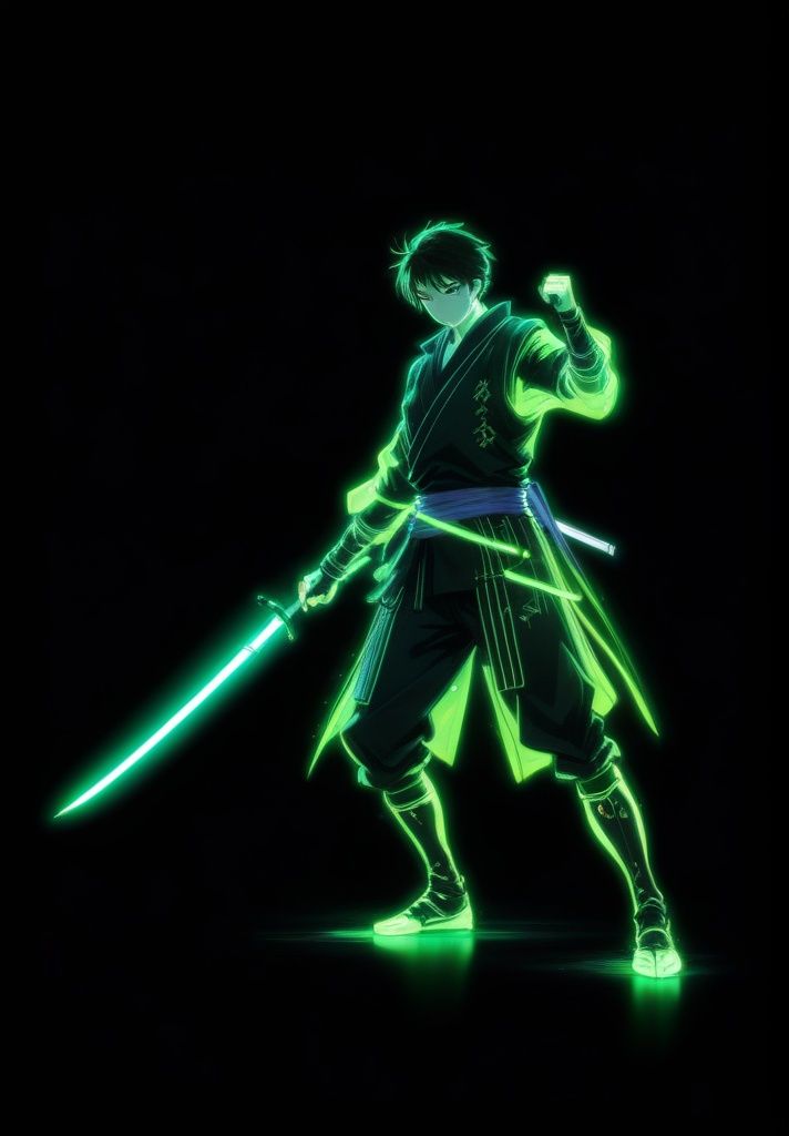 1boy,  black background,  fighting stance on Tensor.Art