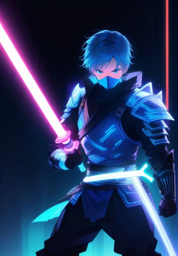 1boy,  armor,  energy sword on Tensor.Art
