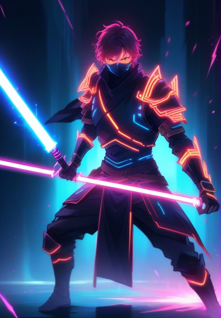 1boy,  armor,  energy sword on Tensor.Art