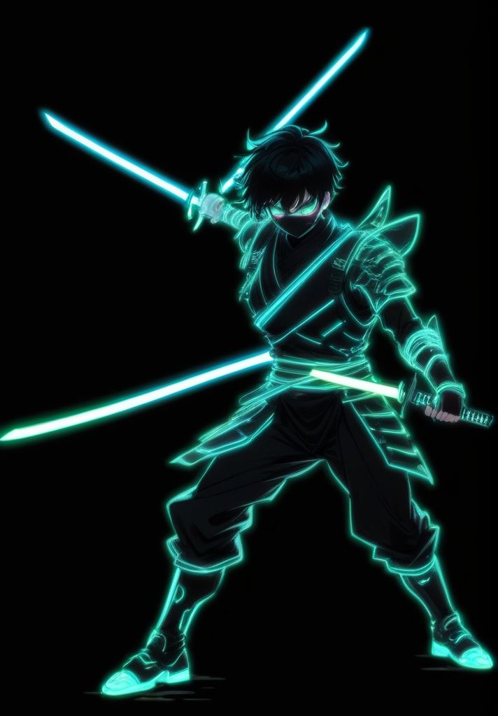 1boy,  black background,  fighting stance on Tensor.Art