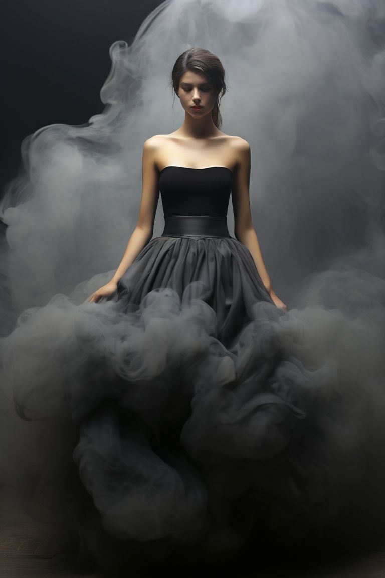 1girl around 24 years old ,SmokeSkirt,