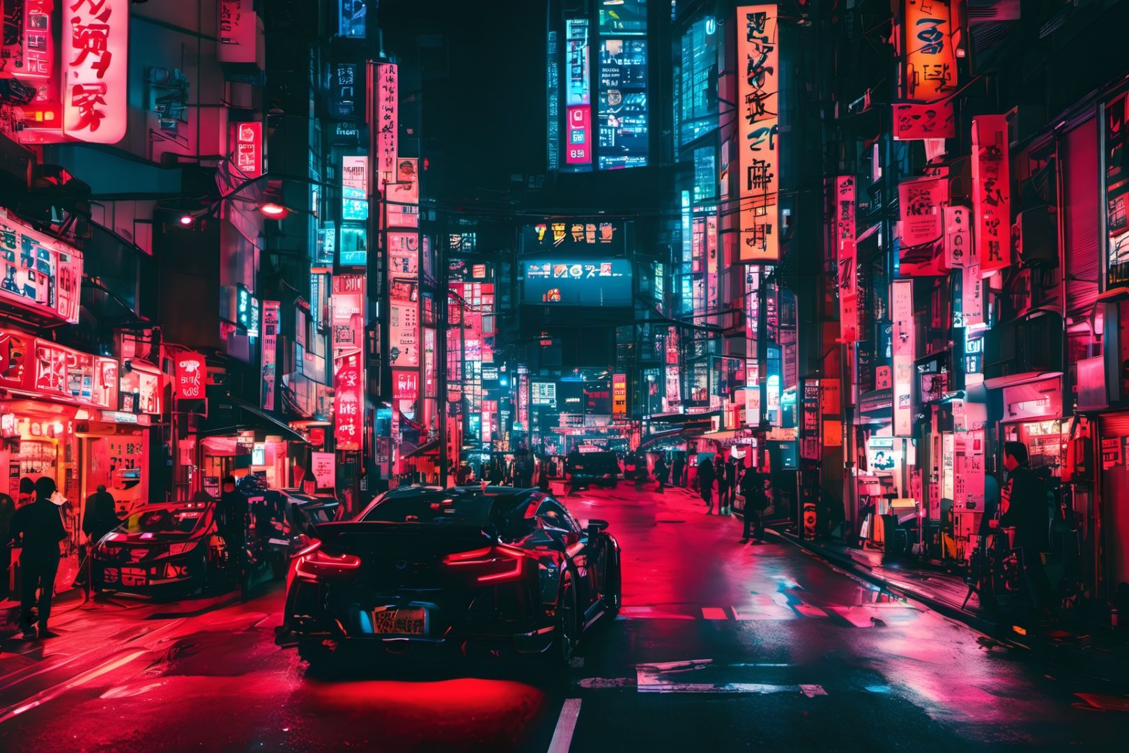 cyber,  cyberpunk,  Tokyo neon light by NukeA.I on Tensor.Art
