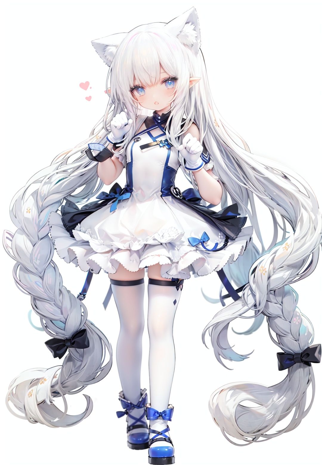 1girl,  white_gloves,  braid on Tensor.Art