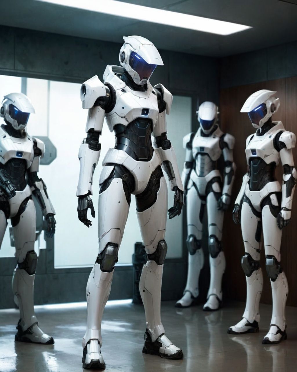 a group of people standing around a room ,  multiple girls,  dress on Tensor.Art