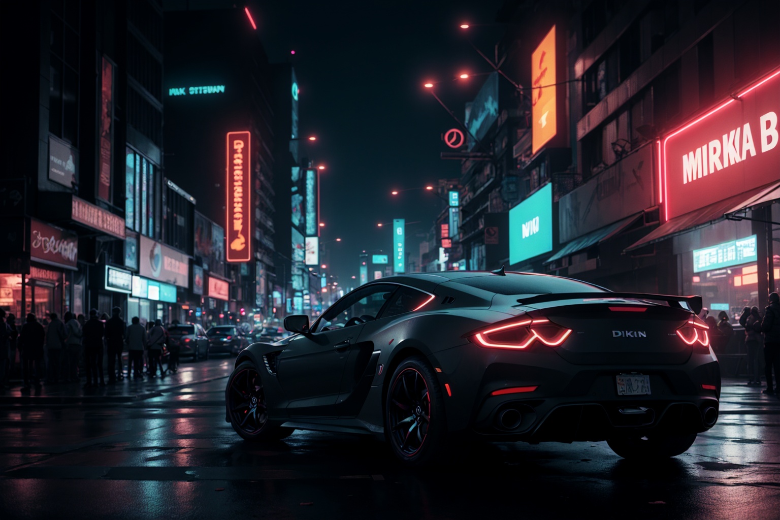 (detailed cyberpunk car background,  futuristic cars,  cyberpunk on Tensor.Art