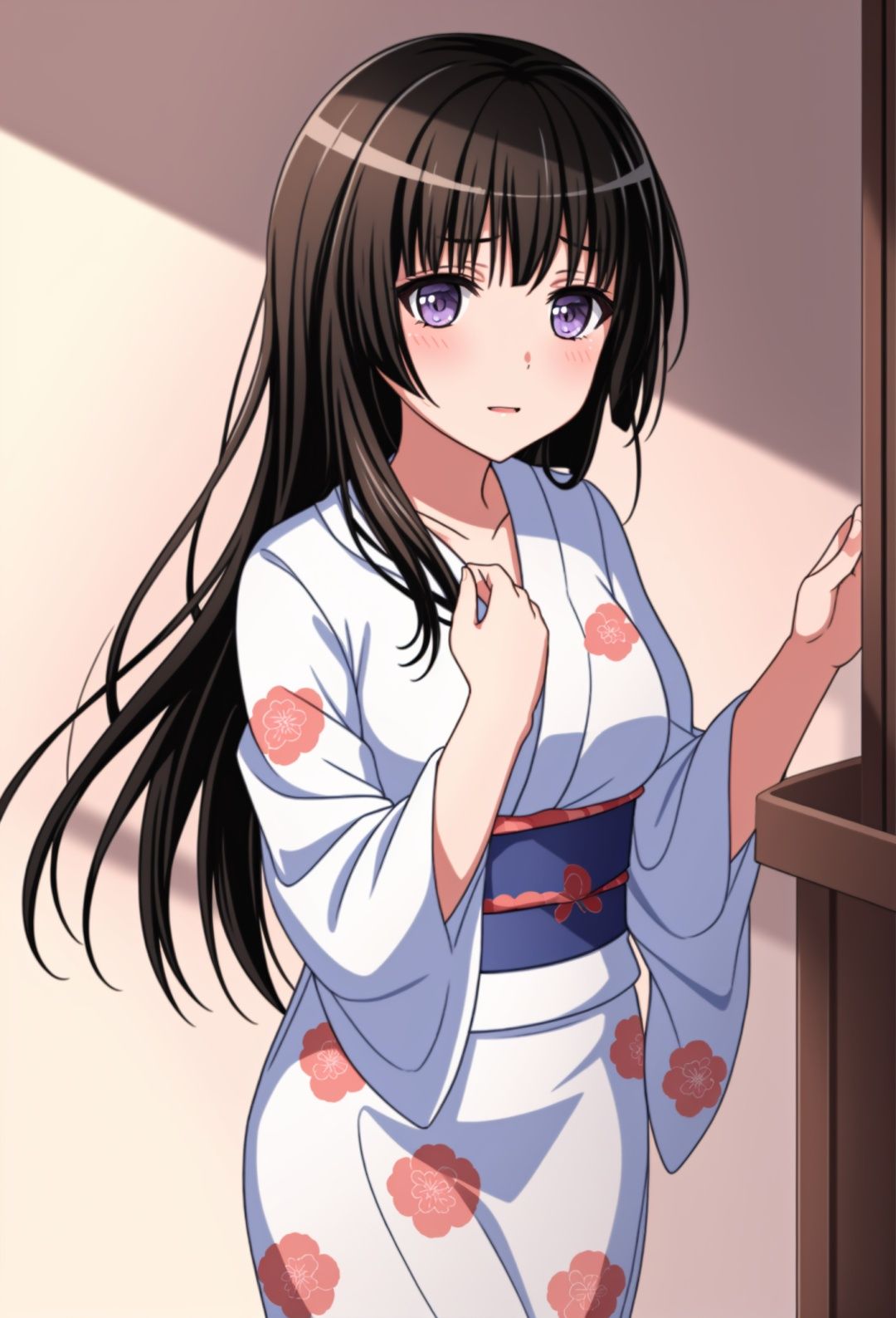 purple eye,long hair,masterpiece, best quality,yukata
