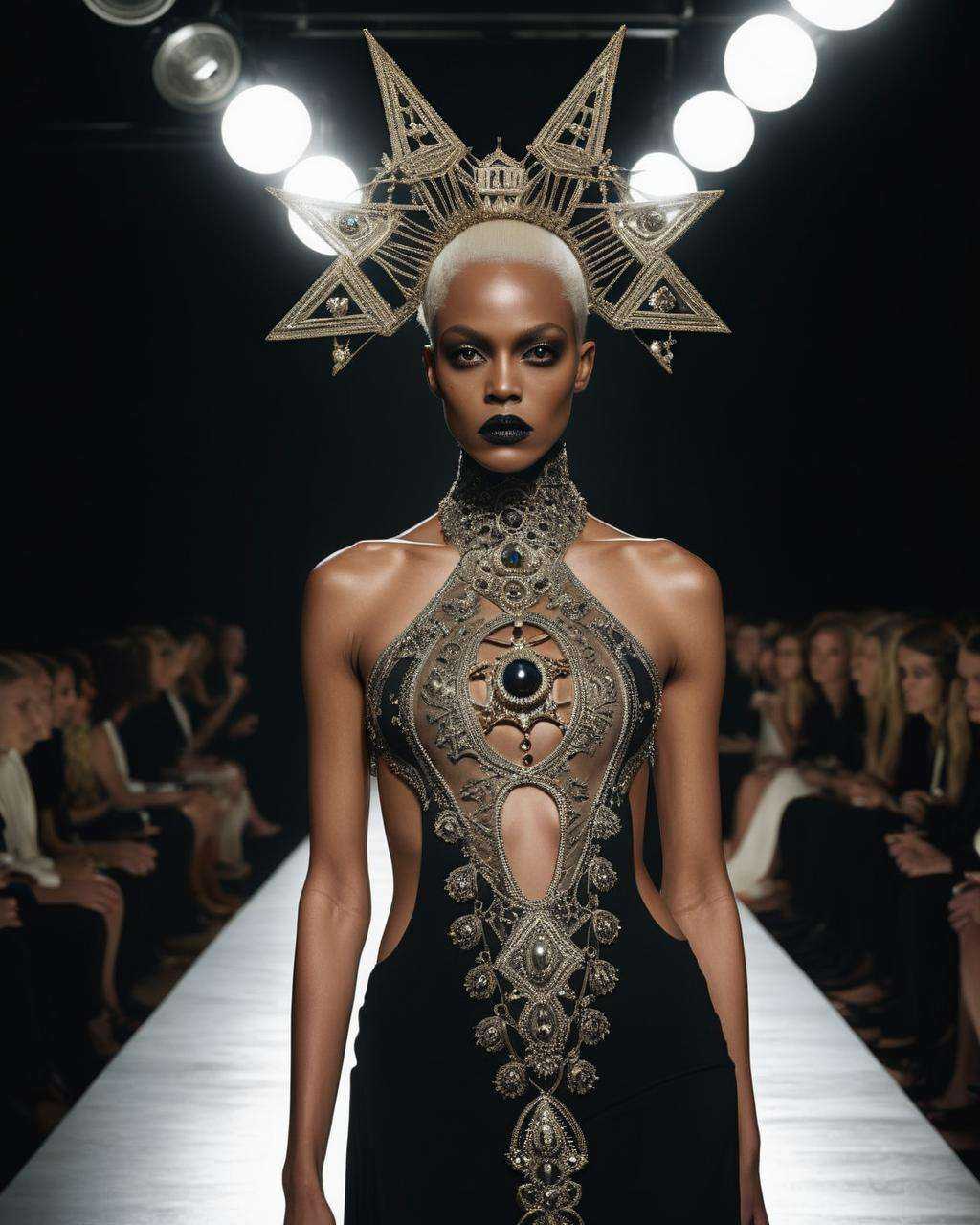 a weird fashion runway,  by Ellen Stewart ,  by Maria Cornejo on Tensor.Art