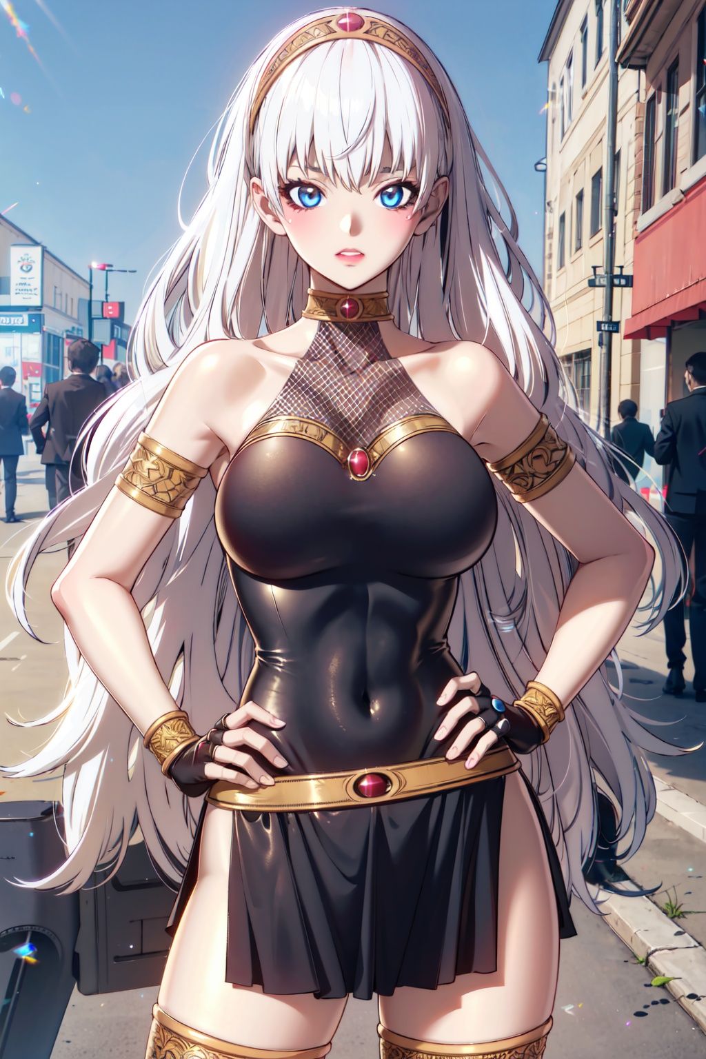 hansarang_demon ,  long hair,  solo on Tensor.Art