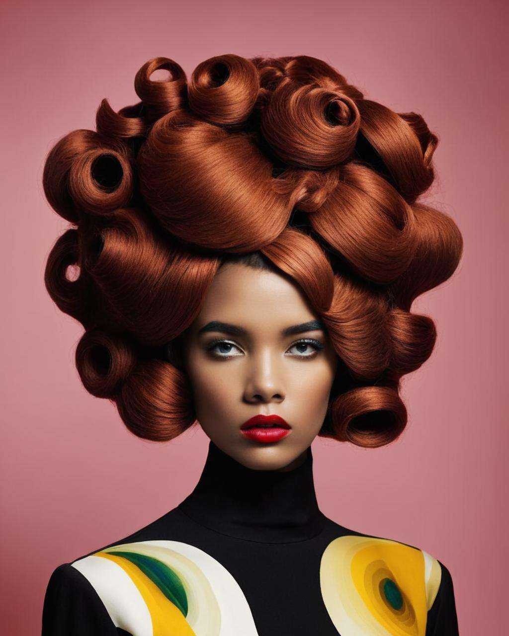 crazy alternate hairstyle,  fashion photography,  hairstyle inspired by Oscar Murillo and John Carpenter on Tensor.Art