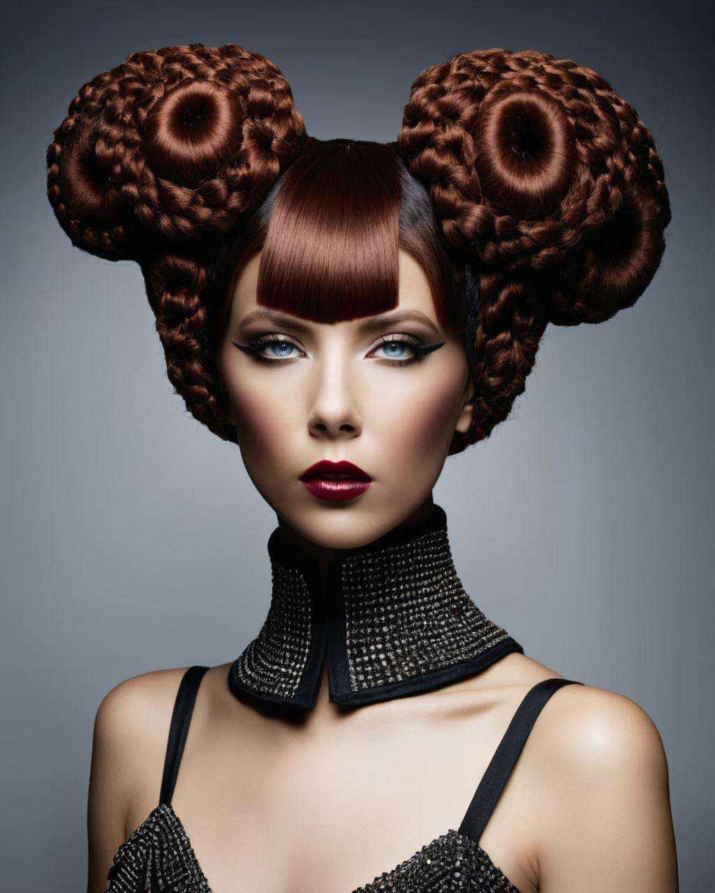 crazy alternate hairstyle,  fashion photography,  hairstyle inspired by Eddie Martinez and Terry Brooks on Tensor.Art