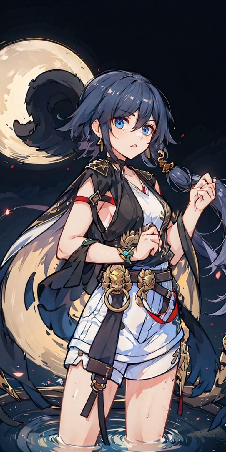 ((1girl)),(Masterpiece:1.2, high quality), (pixiv:1.4),water_fall,white background,DUNHUANG_CLOTHS,Crescent Moon
,As the moon,shidudou,fu hua,feiyufu,fu_hua/young,yuelun,fu_hua