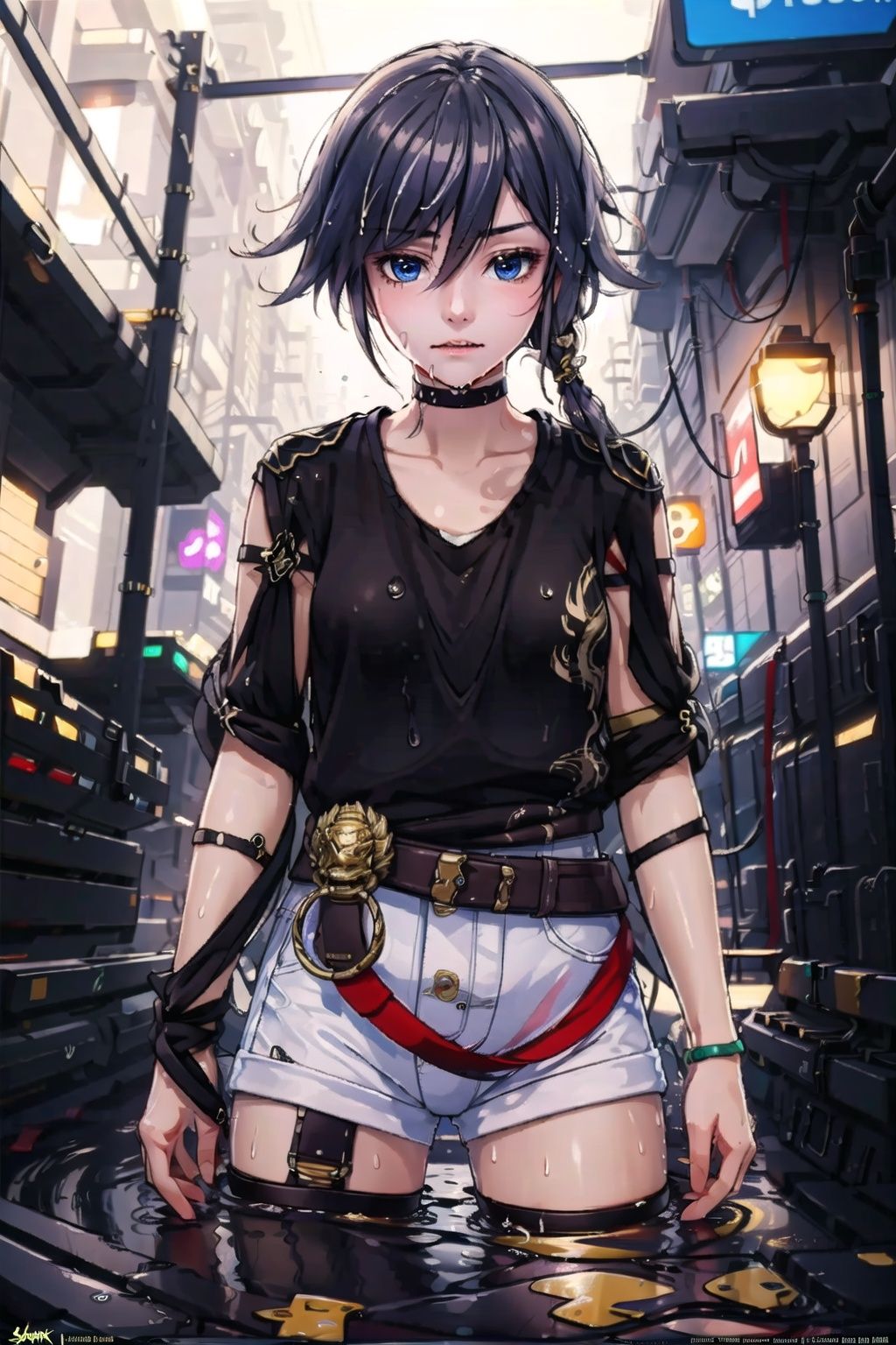  masterpiece, best quality, masterpiece,best quality,official art,extremely detailed CG unity 8k wallpaper,1girl,wet_clothes,corner,senti,origen,fu_hua,taixu