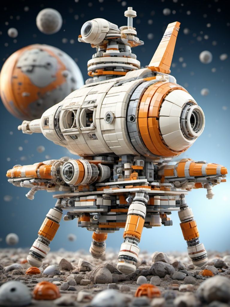 BJ_Lego_bricks,no_humans,robot,science_fiction,spacecraft,debris,3D Model,8k,highly detailed,hdr,realistic,high definition,<lora:Lego_World_SDXL_v2:0.7>,