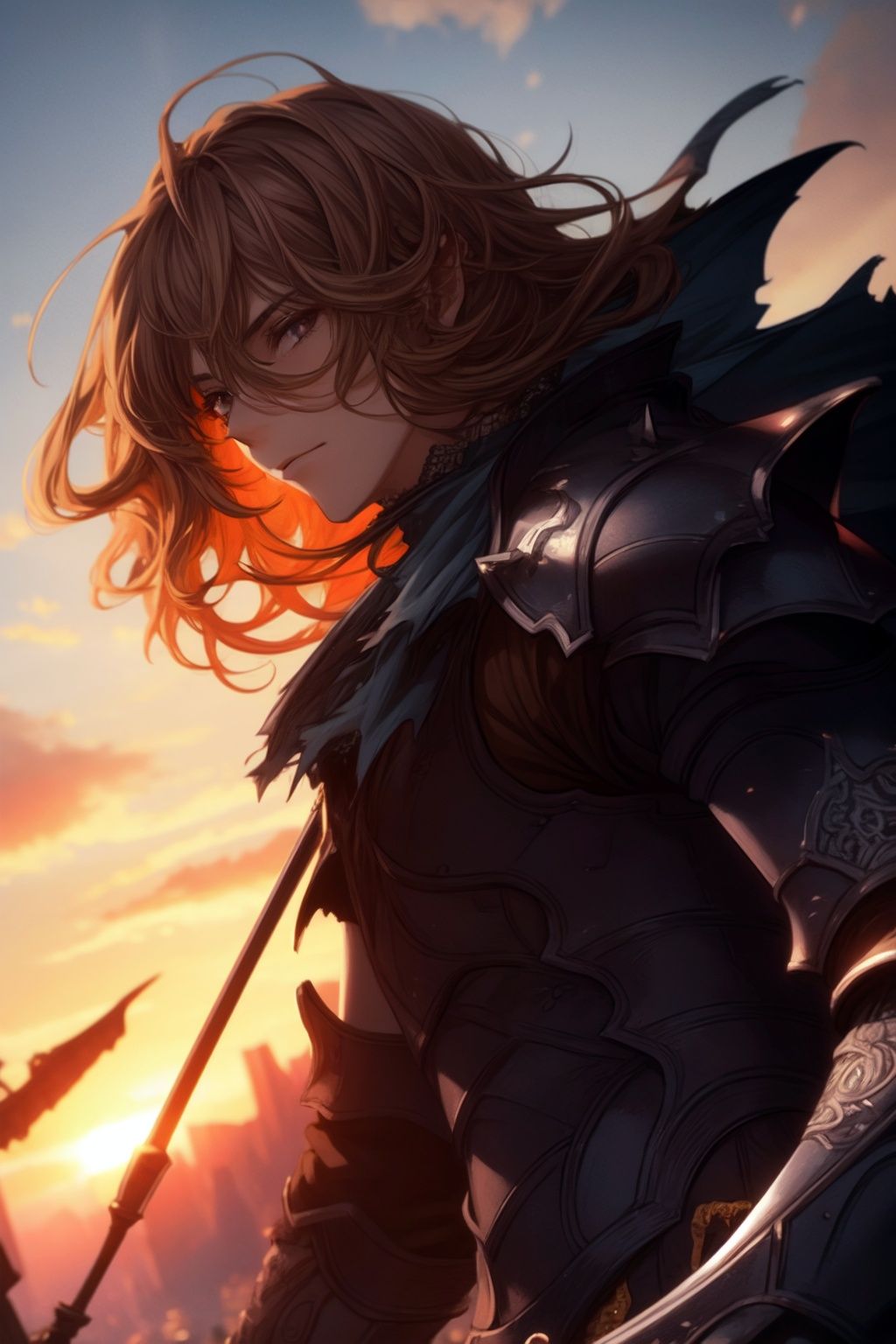 1boy,  armor,  beach on Tensor.Art