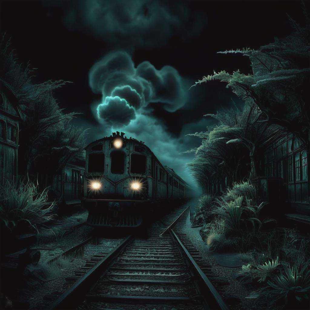 dark,  eerie,  Train Stations by DonMischo on Tensor.Art