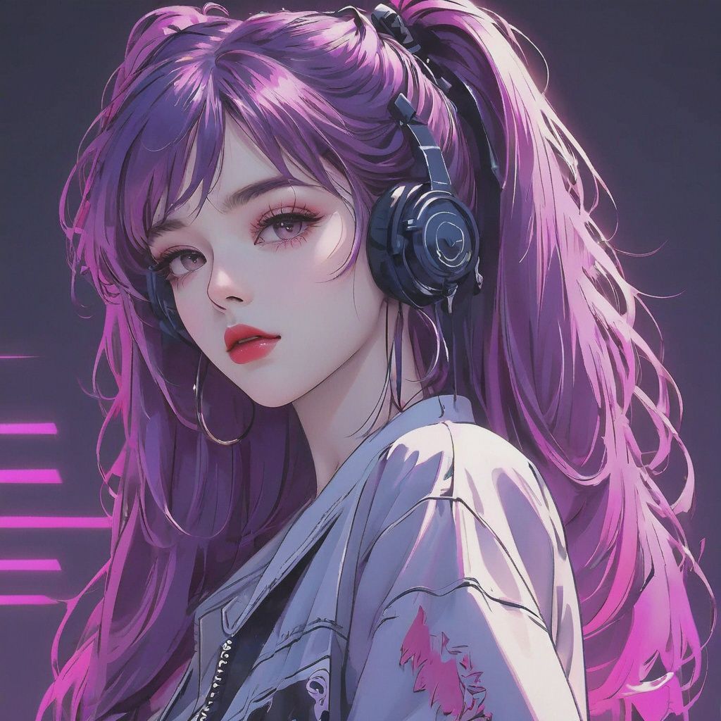 yberpunk, vaporwave, neon, vibes, vibrant, stunningly beautiful, crisp, detailed, sleek, ultramodern, magenta highlights, dark purple shadows, high contrast, cinematic, ultra detailed, intricate, professional