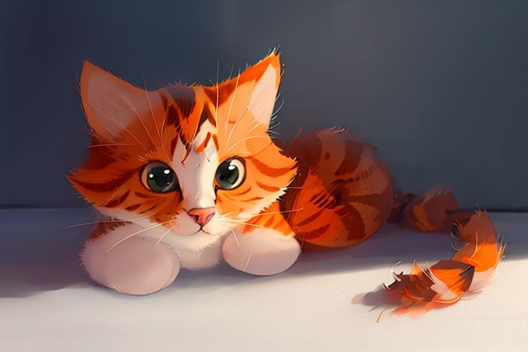 (((masterpiece, best quality))), ((good structure, Good composition, good atomy)),  ((clear,  original, beautiful)), (((orange cat))), <lora:EMS-30937-EMS:1.000000>
