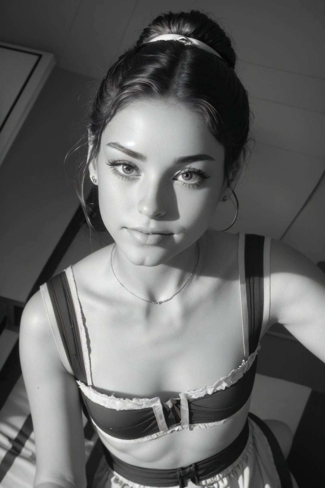 photo of CandelaGallo wearing makeup,  she is wearing dirndl,  she is wearing wristband on Tensor.Art