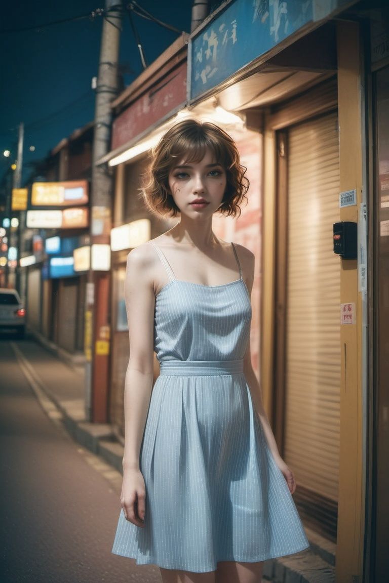 street with artistic murals late at night,  (masterpiece),  (detailed) by TTvSita on Tensor.Art