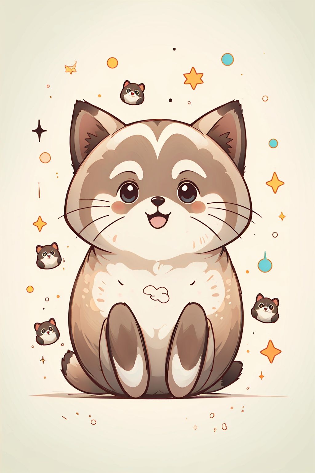 Animal emojis, (Happy Tanuki: 2.0),
