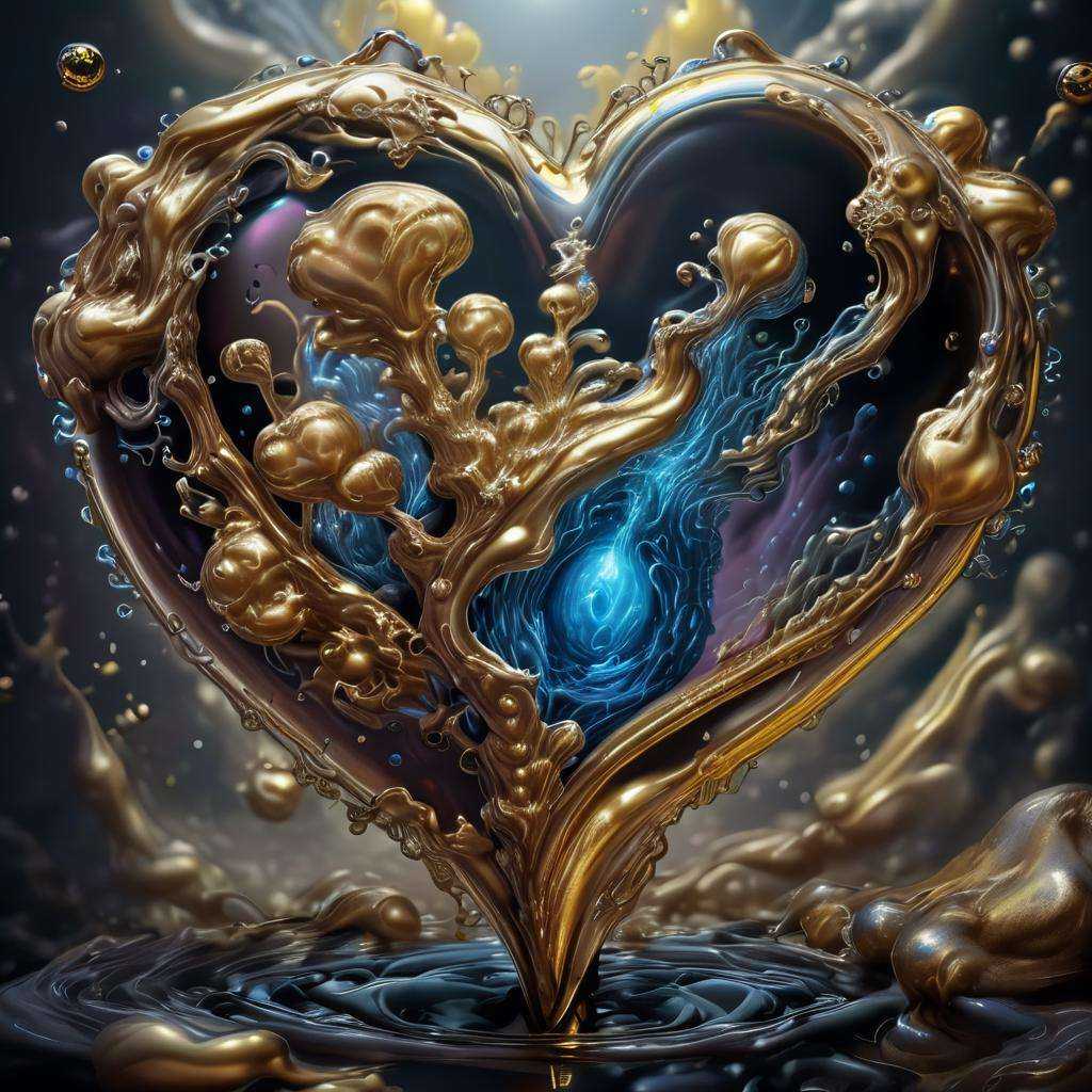 DonML1quidG0ldXL heart by DonMischo on Tensor.Art