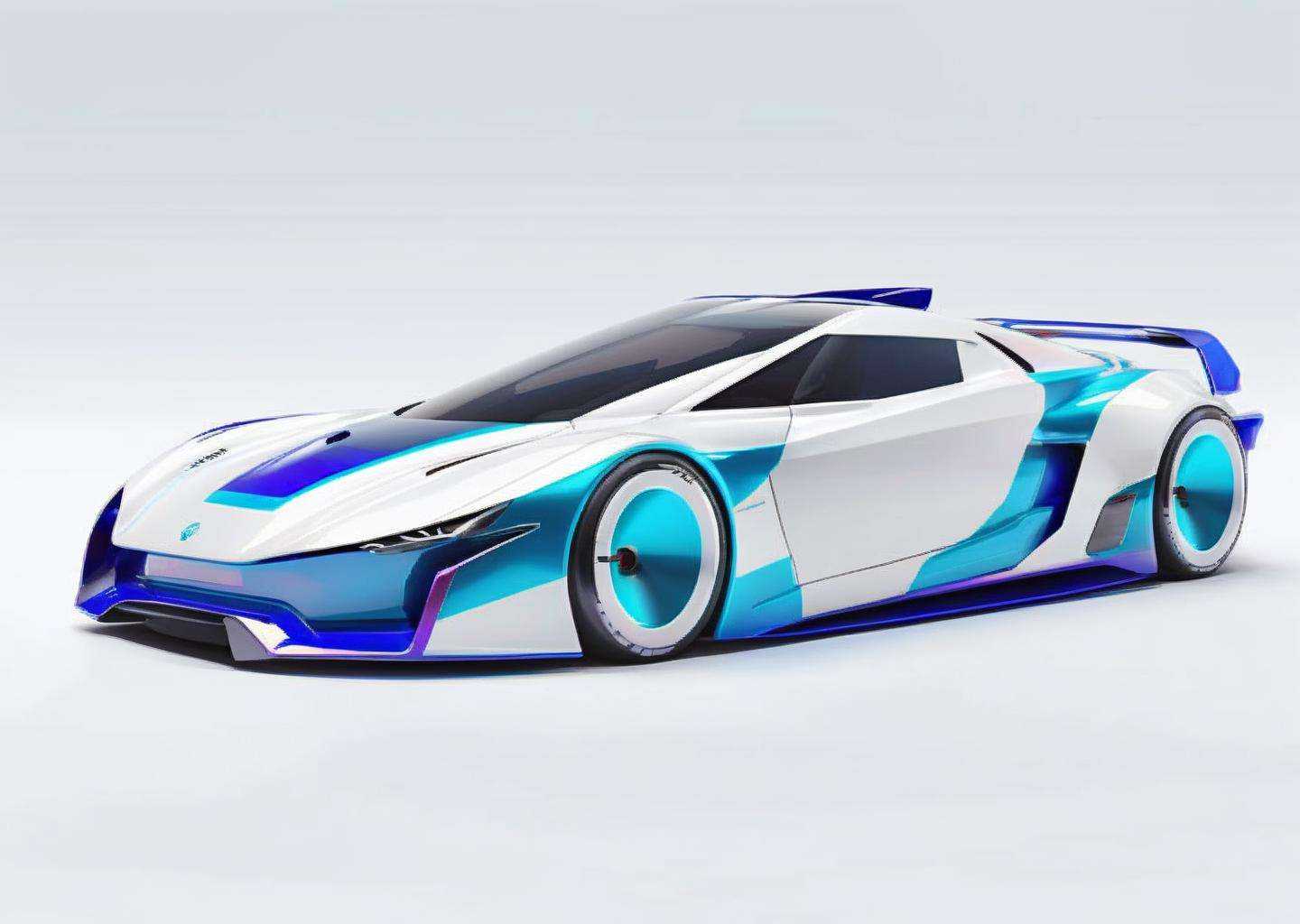 a  color sports car with a blue stripe on the side of it's body and a white background, Ai-Mitsu, concept design, a digital rendering, panfuturism<lora:concept_car:1.0>