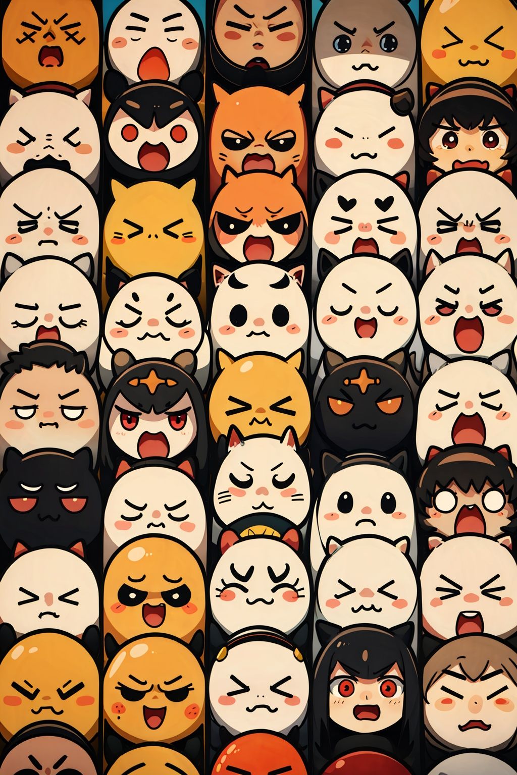 Emoji, (Daemon: 2.0), scary, crowded, scared