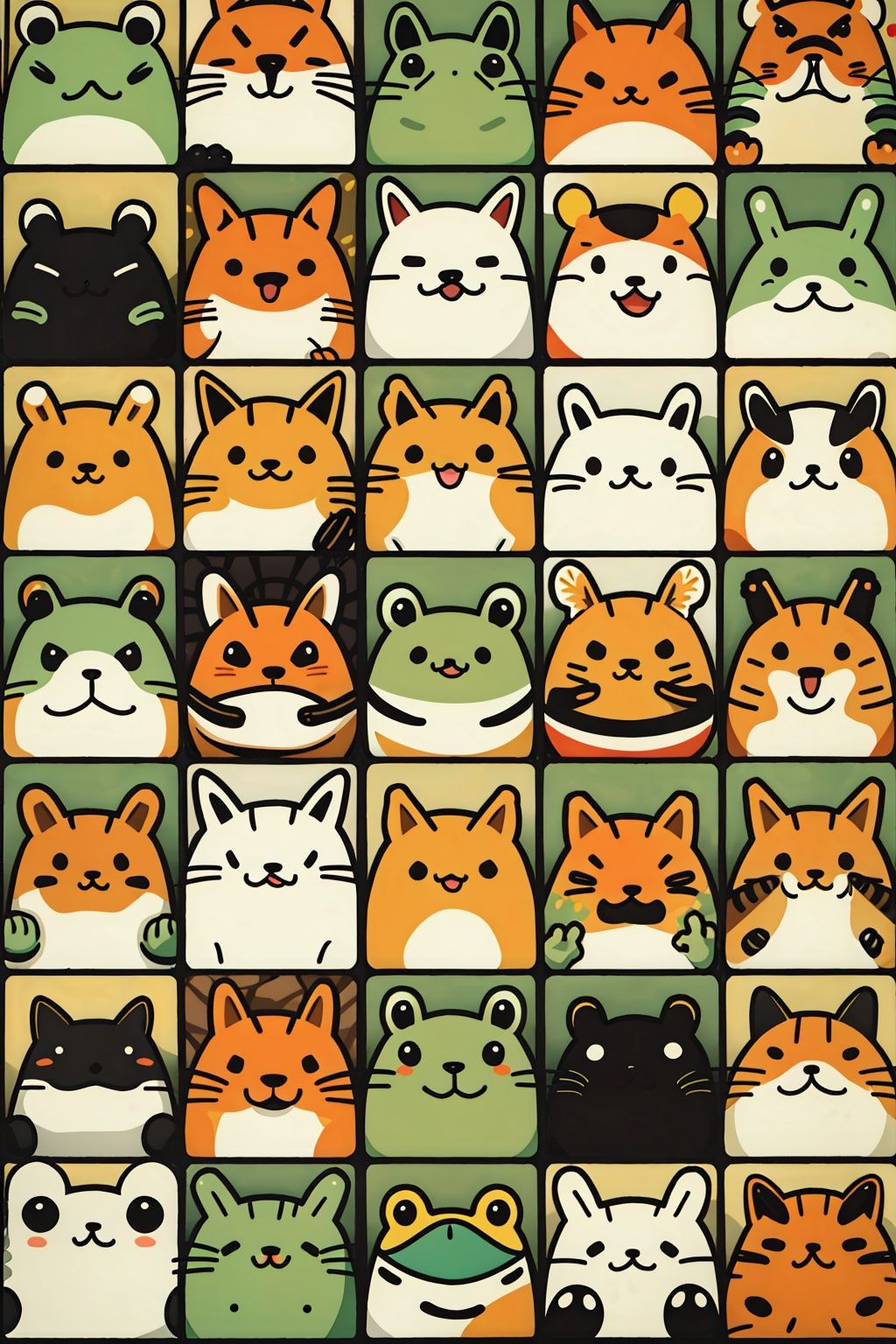 Animal emojis, (Frog: 2.0),Crowded,