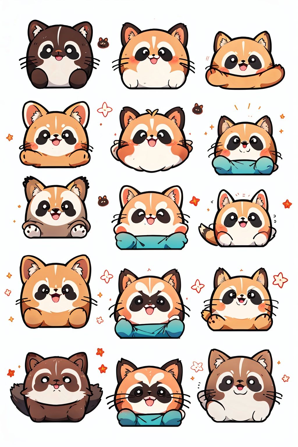 Animal emojis, (Happy Tanuki: 2.0),