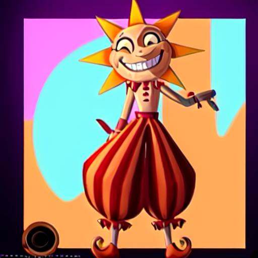 yellow body,  red clothing,  Daycare Attendant FNAF on Tensor.Art