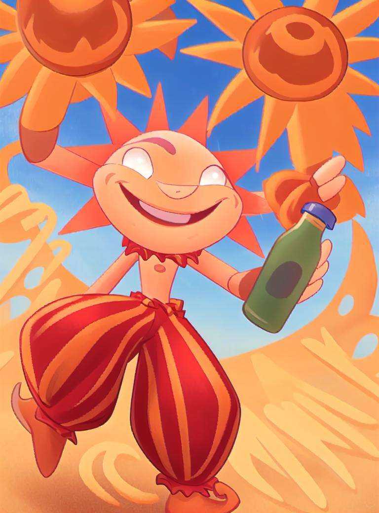 SunFNAF,  bell,  red clothing on Tensor.Art