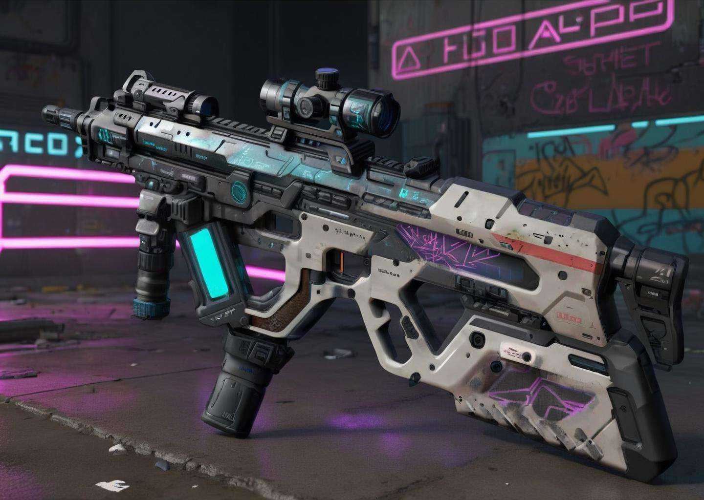 a ultra realistic rifle,  cyberpunk,  raytracing on Tensor.Art