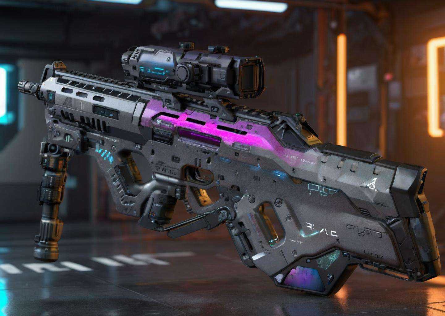 a ultra realistic rifle,  cyberpunk,  raytracing on Tensor.Art