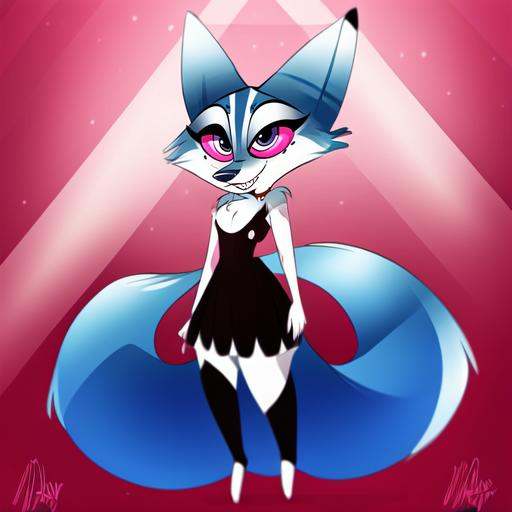 (Vivziepop style),  anthro,  canid on Tensor.Art