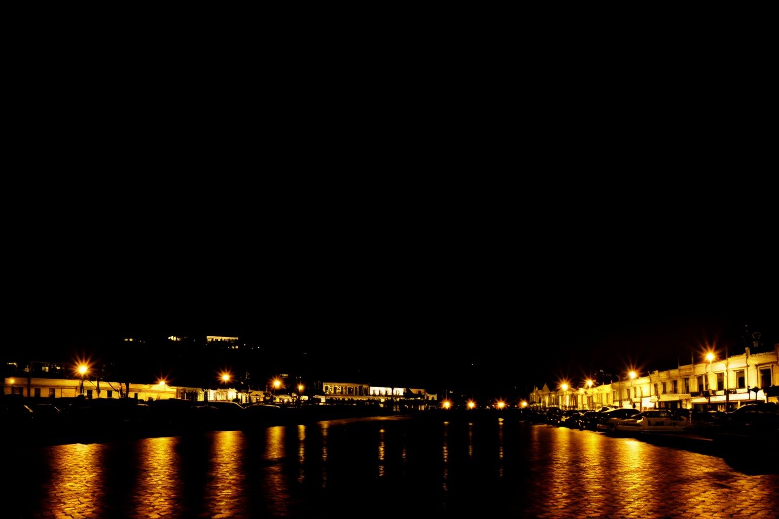 Dunedin city at night time, retro photography