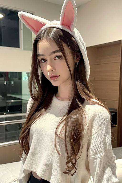 1girl,  cute,  bunny ears on Tensor.Art