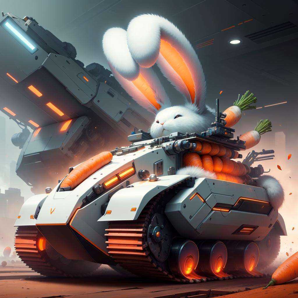 <lora:BunnyTech-20:0.8>,bunnytech ,   fluffy ,  carrots, scifi, (****:0.6), 