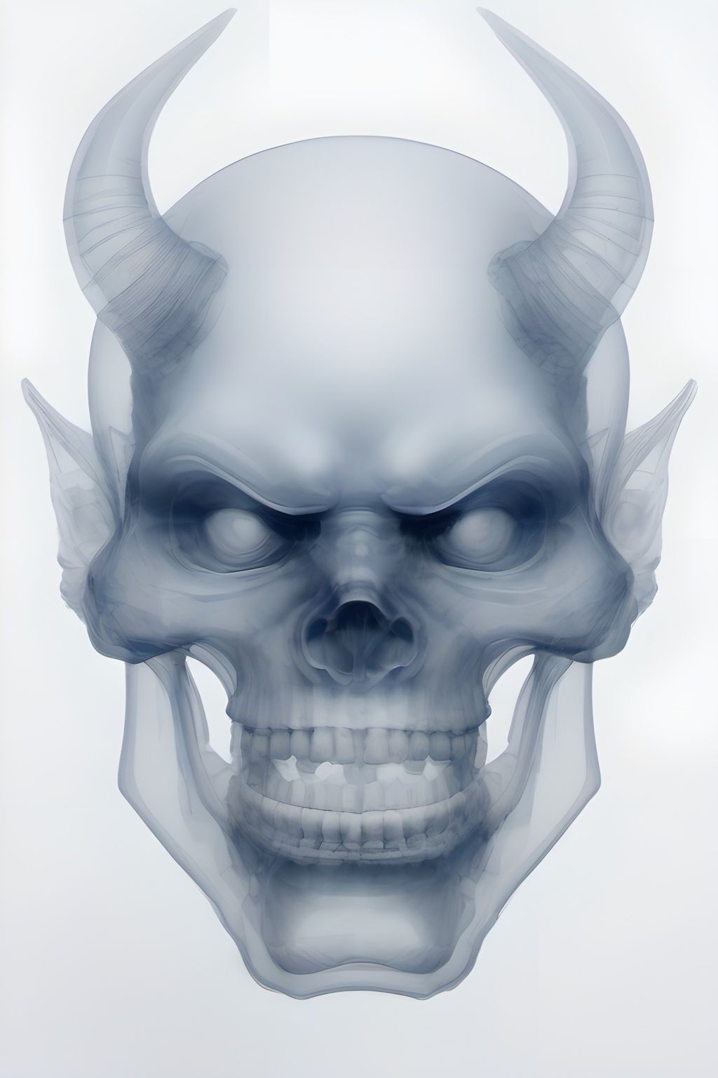xray,  transparent,  head of a oni on Tensor.Art
