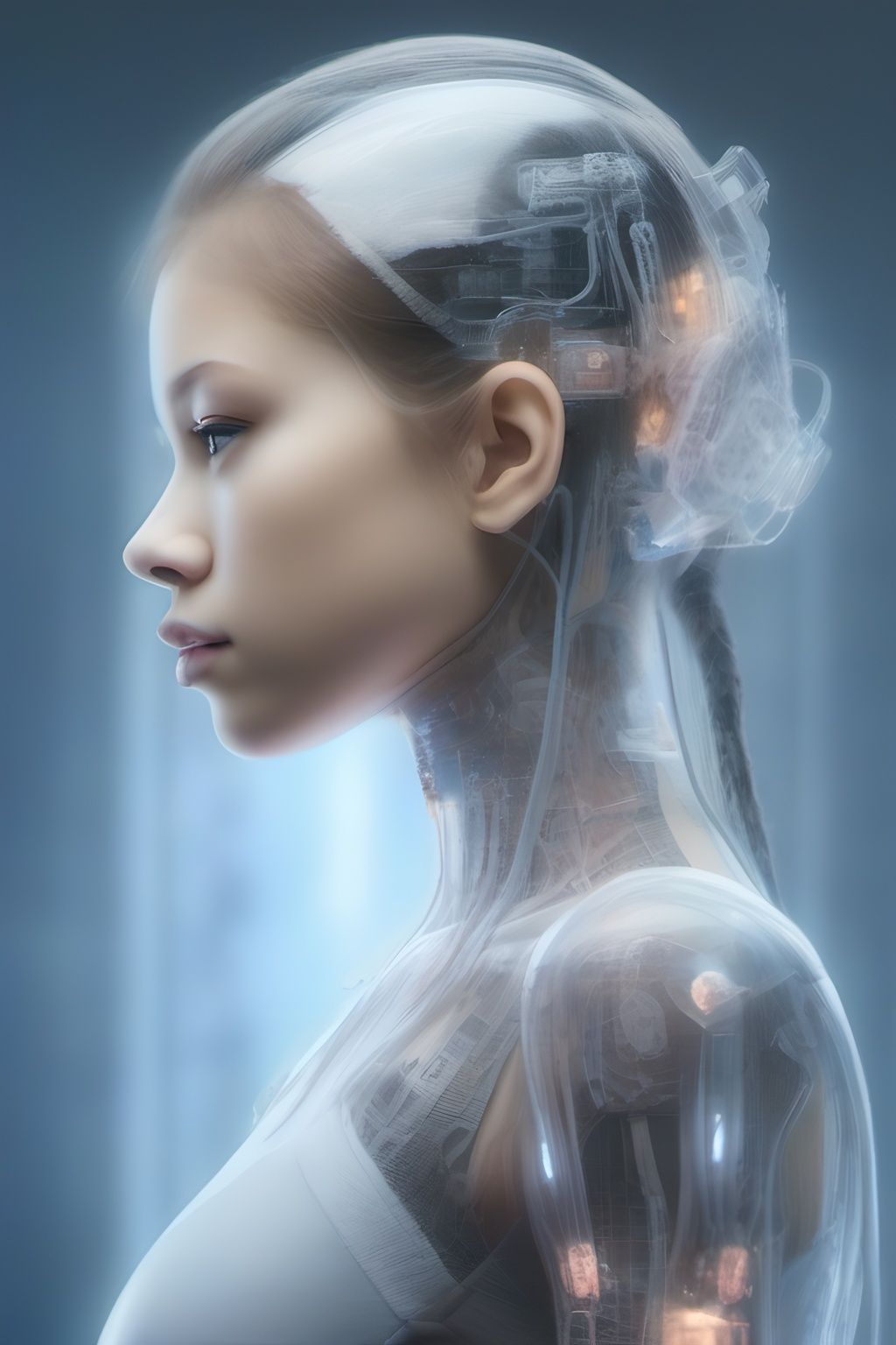 xray,  transparent,  1 girl on Tensor.Art