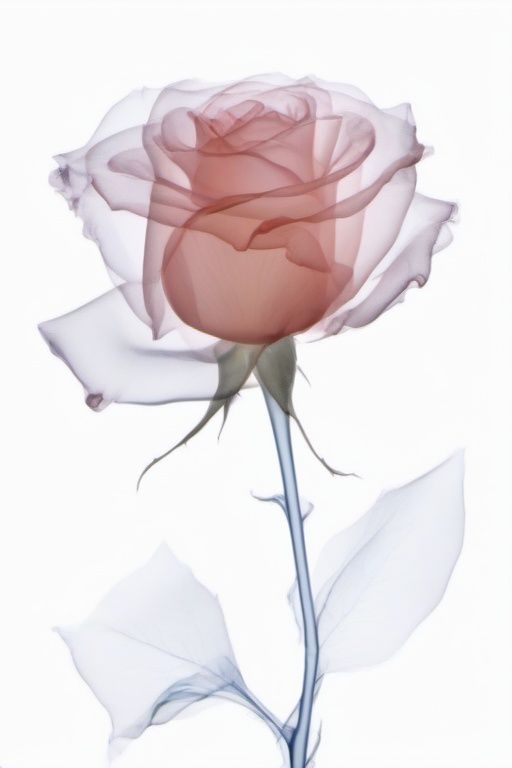 xray,  a rose,  splashing on Tensor.Art